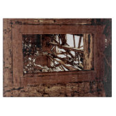 Ausschnitt-Brett-GlasWestern-rustikales Schneidebrett (Vorderseite)