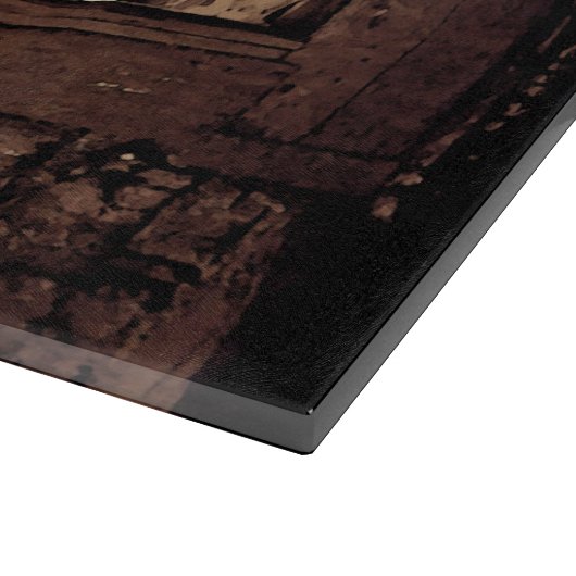 Ausschnitt-Brett-GlasWestern-rustikales Schneidebrett (Ecke)