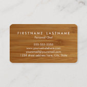 Ausschnitt-Brett-persönliche Visitenkarte (Rückseite)