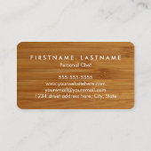 Ausschnitt-Brett-persönliche Visitenkarte (Rückseite)