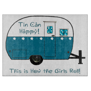 AUSSCHNITT-BRETT   Vintager Camper Schneidebrett