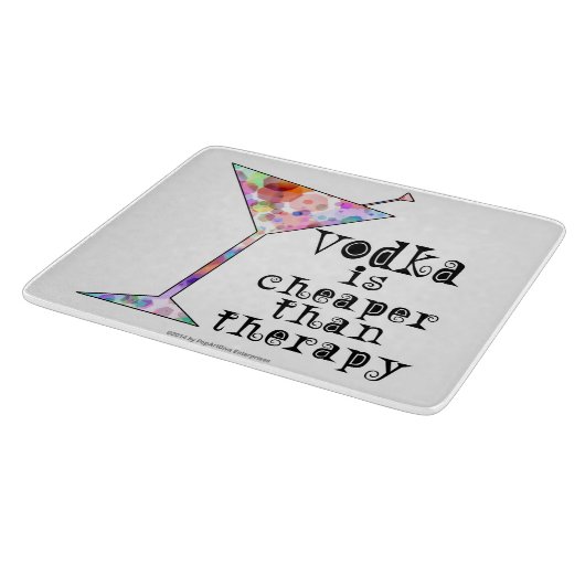 AUSSCHNITT-BRETTER, WODKA IST BILLIGER ALS SCHNEIDEBRETT (Ecke)