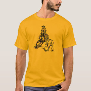 Ausschnitt-PferdeWestern-Skizze-Entwurf T-Shirt