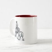 Ausschnitt-PferdeWestern-Skizze-Entwurf Zweifarbige Tasse (Vorderseite Links)