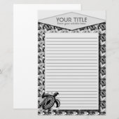 Ausschnitt-Schildkröte-personalisiertes Briefpapier (Vorne/Hinten)