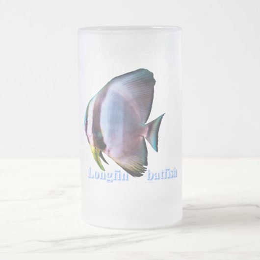 Ausschnitt von Haifischfischen Mattglas Bierglas (Mittel)