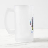 Ausschnitt von Haifischfischen Mattglas Bierglas (Links)