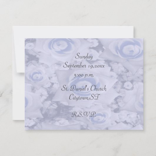 Ausschreibende Rose Einladung (Rückseite)