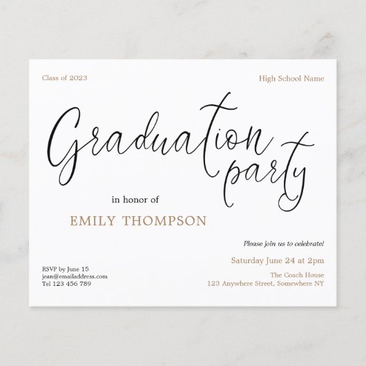 Ausschreibung 2024: Einladung zur Graduierungspart (Vorderseite)