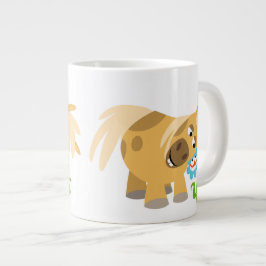 Ausschreibung Cartoon Pony und Blume Jumbo Tasse