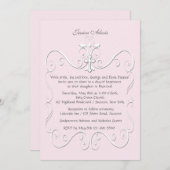 Ausschreibung Herz rosa (12x18) religiöse Einladun Einladung (Vorne/Hinten)