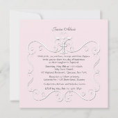 Ausschreibung Herz rosa religiöse Einladung (Vorderseite)