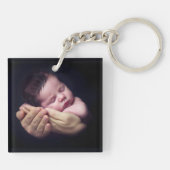 Ausschreibung Liebe Daddy und Baby 2 Fotovorlage Schlüsselanhänger (Rückseite)