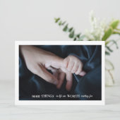 Ausschreibung Touch Foto Geburtsankündigung Ankündigung (Stehend Vorderseite)