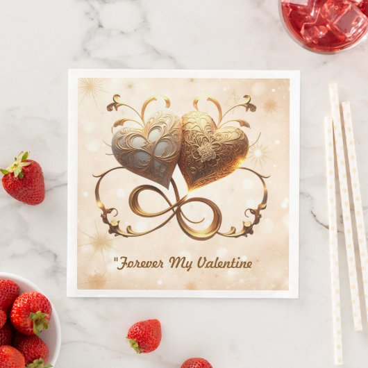"Ausschreibung Valentine Glow" Serviette (Beispiel)