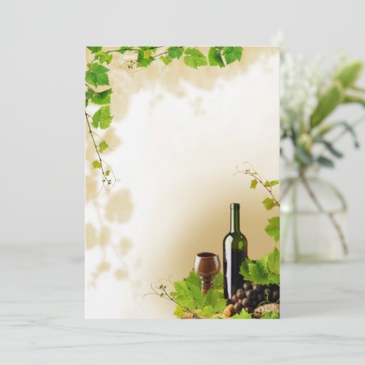 Ausschreibung von Wein Einladung (Stehend Vorderseite)