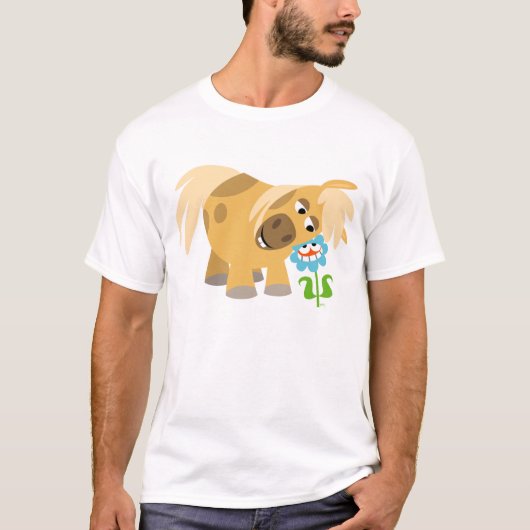 Ausschreibungsverfahren Cartoon Pony und Blume Fra T-Shirt (Vorderseite)