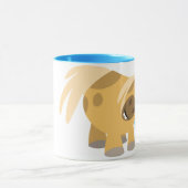 Ausschreibungsverfahren Cartoon Pony und Blume Tas Tasse (Zentrum)