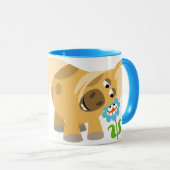 Ausschreibungsverfahren Cartoon Pony und Blume Tas Tasse (VorderseiteRechts)