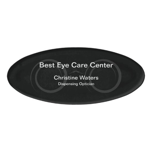 Ausschüttung Optimiker modern Namenschild (Vorderseite)