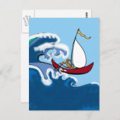 Aussegeln Postkarte (Vorne/Hinten)