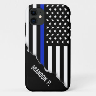 Aussehen abreißen   Thin Blue Line American Flag Case-Mate iPhone Hülle
