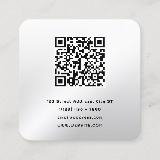 Aussehen der Foto-Kamera Quadratische Visitenkarte (Rückseite)