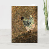 "Aussehen" - Digital transformiertes Huhn auf Hay Karte (Vorderseite)