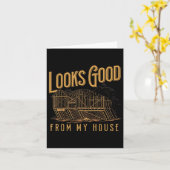 Aussehen gut aus meinem Haus Funny Builder Design Karte (Gelbe Blume)