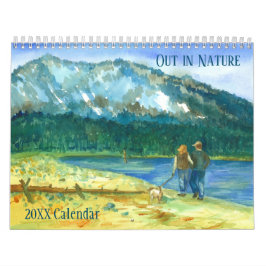 Außen in der Natur Wasserfarbene Landschaft Treppe Kalender
