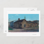 Außenansicht 1. Holzblende in CA Postkarte (Vorne/Hinten)