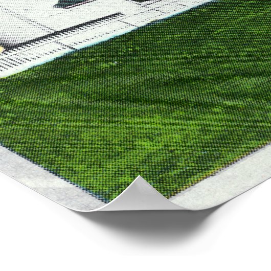 Außenansicht Cape Blanco LeuchtturmKüste Poster (Ecke)