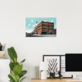 Außenansicht Cunningham Hotel auf Lewis St. Poster (Heimbüro)
