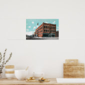 Außenansicht Cunningham Hotel auf Lewis St. Poster (Küche)