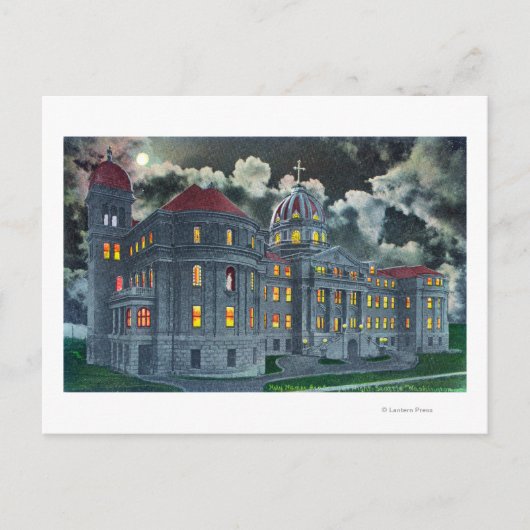 Außenansicht der Akademie der Heiligen Namen Postkarte (Vorderseite)