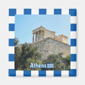 Außenansicht der Akropolis in Athen, Griechenland Magnet (Vorne)