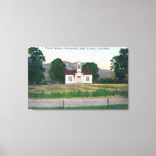 Außenansicht der allgemeinen Schule Leinwanddruck