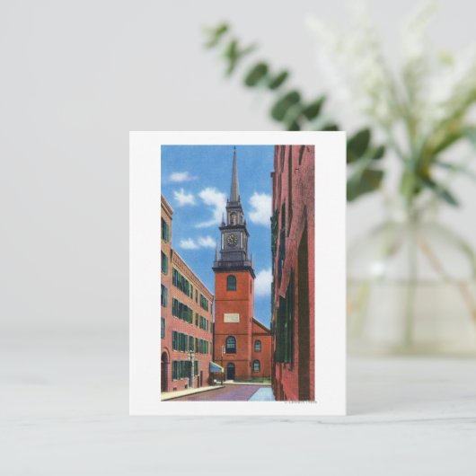 Außenansicht der alten Nordkirche Postkarte (Stehend Vorderseite)