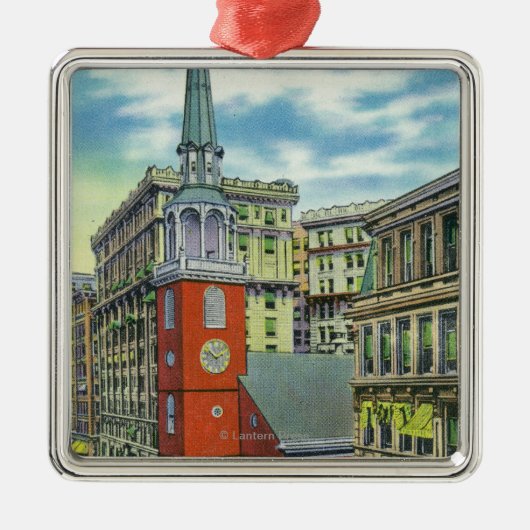 Außenansicht der alten Südkirche Ornament Aus Metall (Vorne)