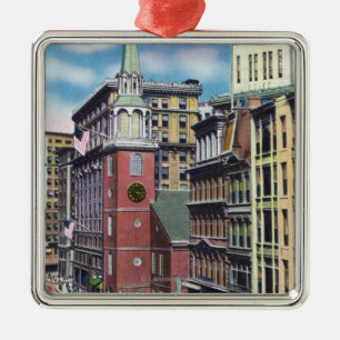 Außenansicht der alten Südsitzung Hall Silbernes Ornament