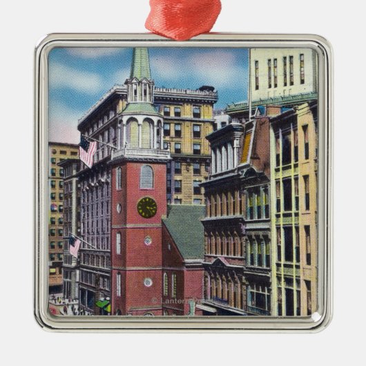 Außenansicht der alten Südsitzung Hall Silbernes Ornament (Vorne)