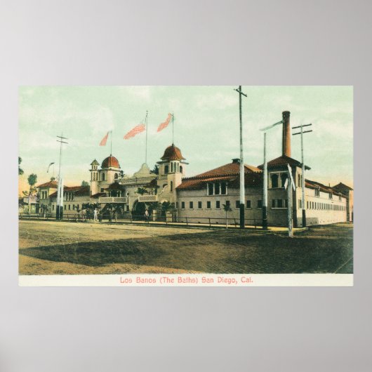 Außenansicht der Bäder (Los Banos) Poster (Vorne)