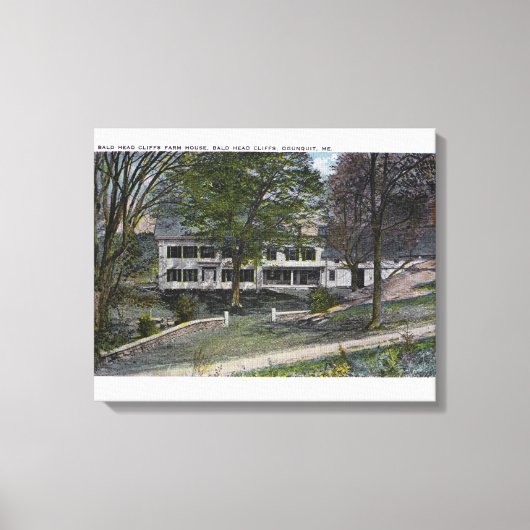 Außenansicht der Bald Head Cliffs Farm House Leinwanddruck (Vorderseite)