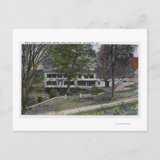 Außenansicht der Bald Head Cliffs Farm House Postkarte (Vorderseite)