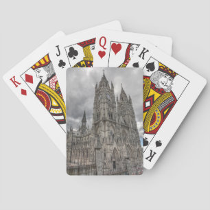 Außenansicht der Basilika in Quito, Ecuador Spielkarten