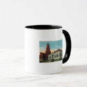 Außenansicht der Bibliothek und des Rathauses Tasse (VorderseiteRechts)