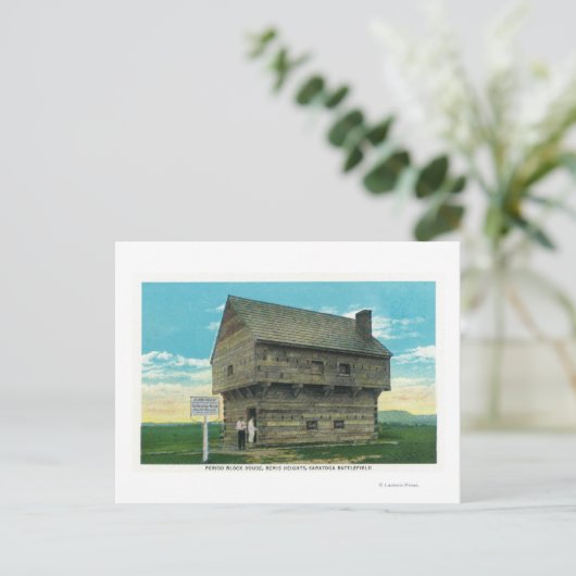 Außenansicht der Blockhaus-Periode Postkarte (Stehend Vorderseite)