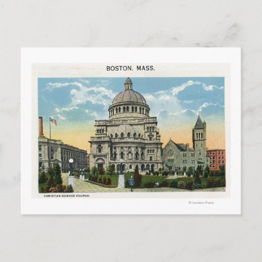 Außenansicht der Christlichen Wissenschaftskirche Postkarte (Vorderseite)