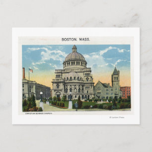 Außenansicht der Christlichen Wissenschaftskirche Postkarte