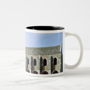 Außenansicht der Cistercian Abtei Zweifarbige Tasse